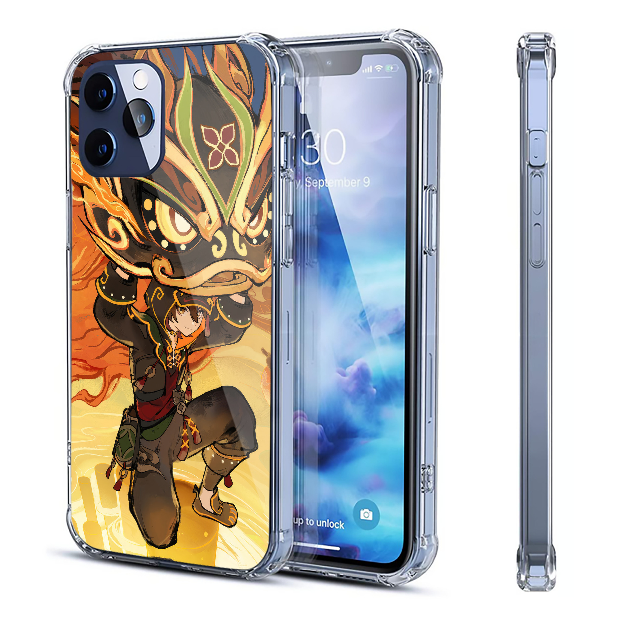 げんし神 genshin 【iPhone 12シリーズ対応】透明スマホケース（クリアソフトケース）